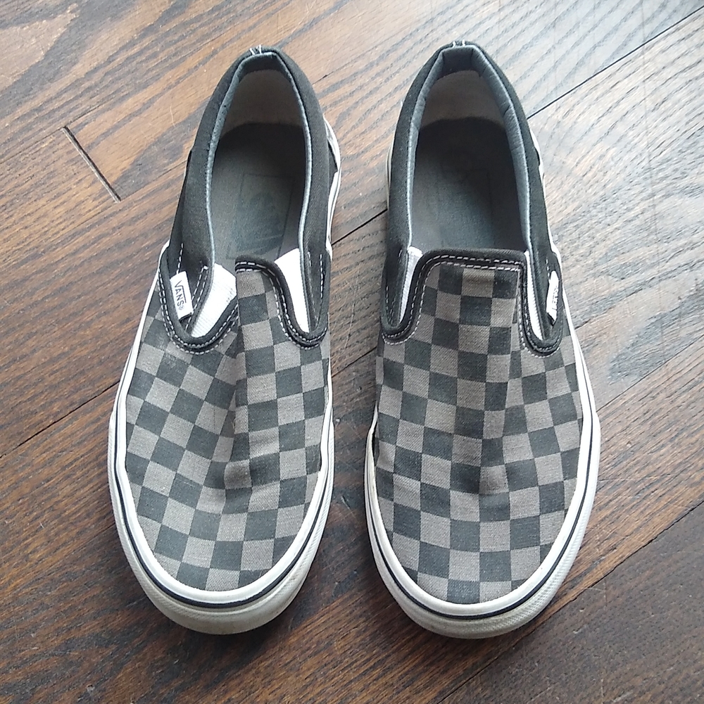 Vans Classic Slip-On checkerboard sneakers in gray